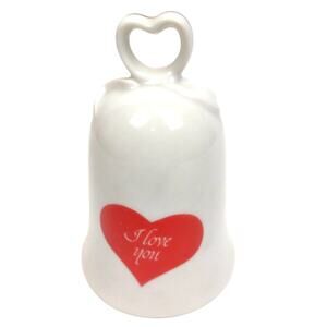 Vintage Designers Collection LOVE TALK Genuine Porcelain Bell “I Love You" Japan